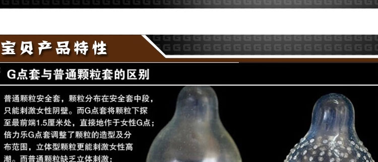 倍力樂 大顆粒超薄G點避孕套 中號 10只裝