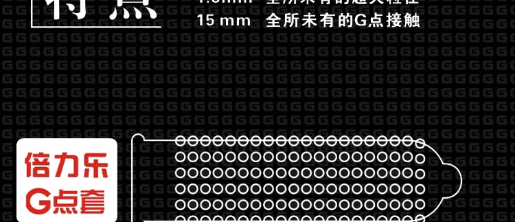 倍力樂 大顆粒超薄G點避孕套 中號 10只裝